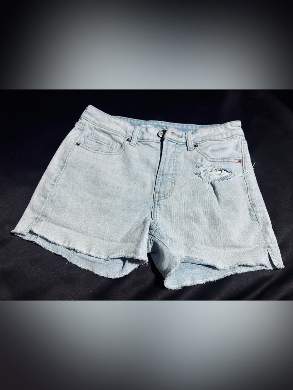 Old Navy Light Wash Distressed Denim Shorts